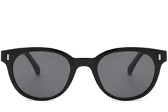 BS2503-0334_Black_Oval_Plastic_Sunglasses_front