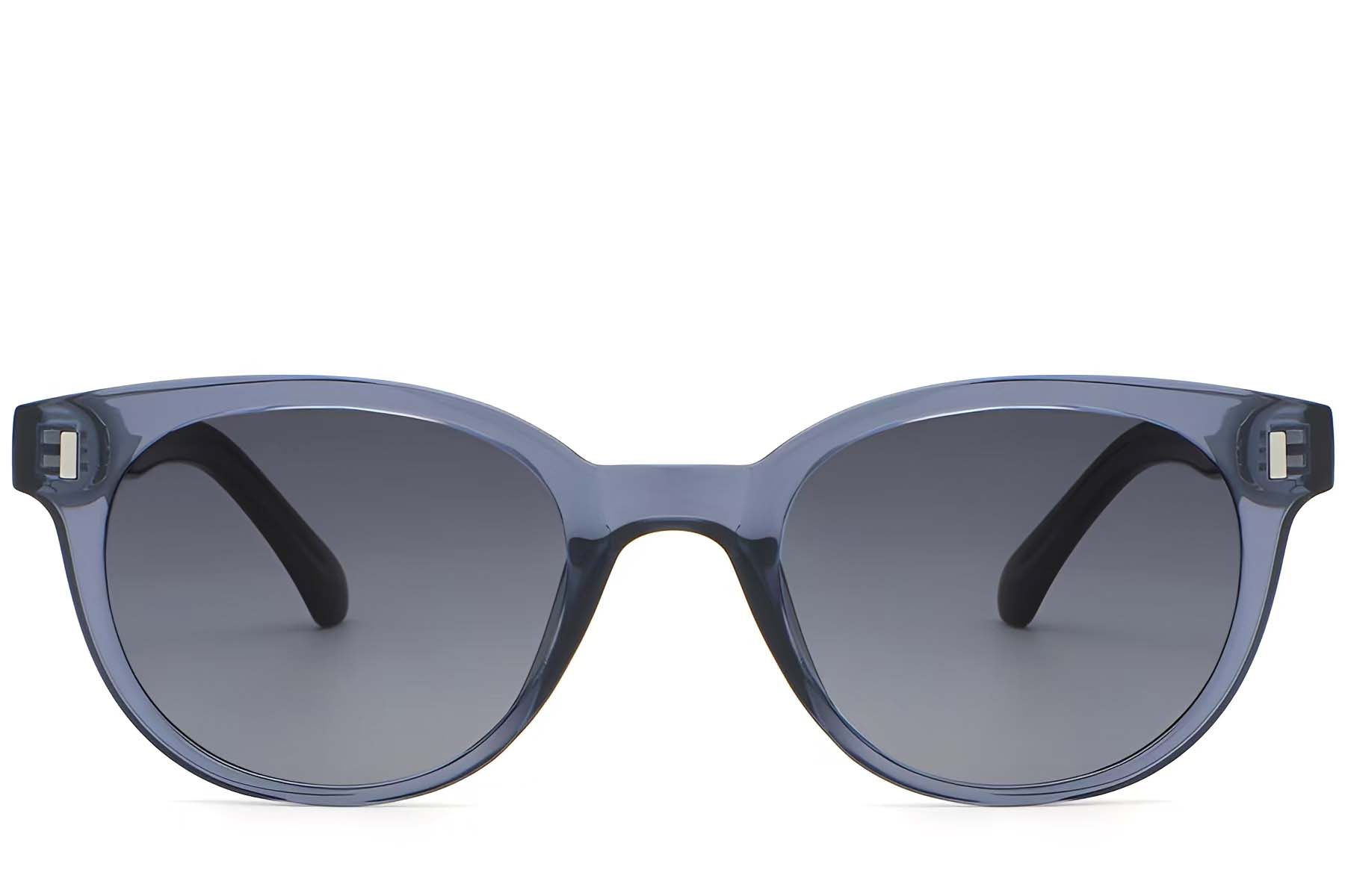 BS2503-0336_Blue_Oval_Plastic_Sunglasses_front