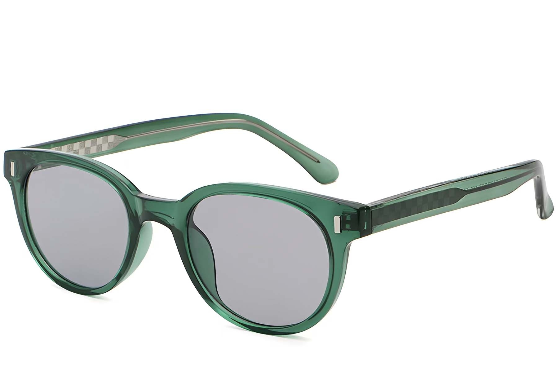 Oval Green Plastic Sunglasses #BS2503-0338