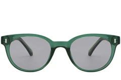 BS2503-0338_Green_Oval_Plastic_Sunglasses_front