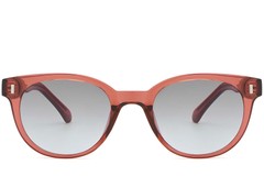 BS2503-0339_Red_Oval_Plastic_Sunglasses_front