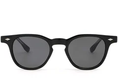 BS2503-0340_Black_Oval_Plastic_Sunglasses_front