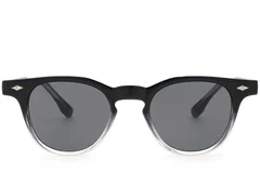 BS2503-0341_Black_Oval_Plastic_Sunglasses_front