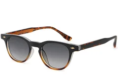 Gafas de sol ovaladas de plástico con diseño de carey n.° BS2503-0342