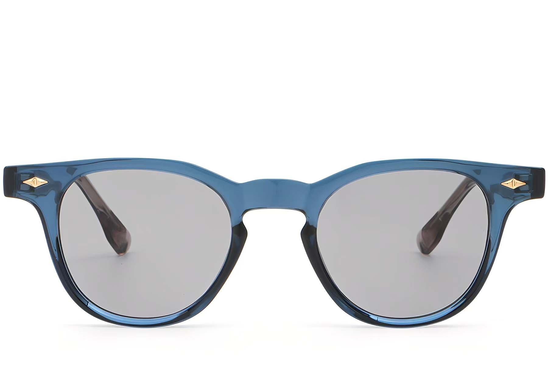BS2503-0343_Blue_Oval_Plastic_Sunglasses_front