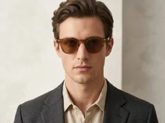 BS2503-0344_Brown_Oval_Plastic_Sunglasses-tryon_male