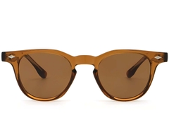 BS2503-0344_Brown_Oval_Plastic_Sunglasses_front