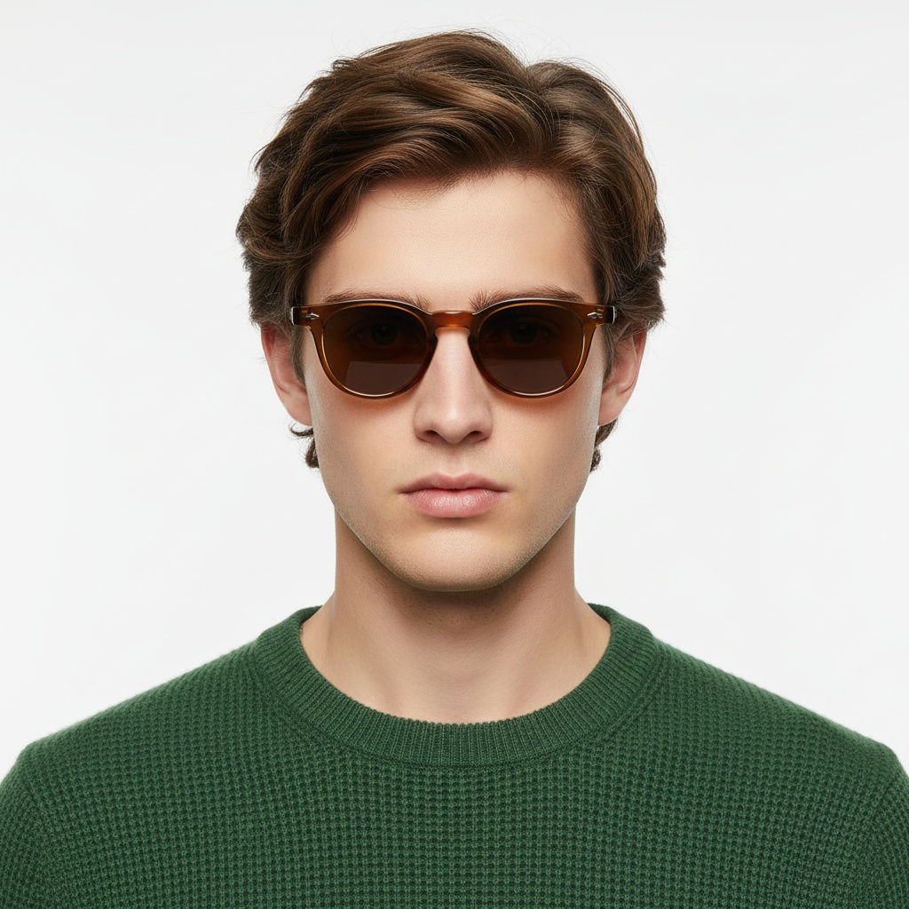 BS2503-0344_Brown_Oval_Plastic_Sunglasses_model