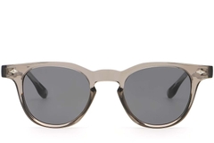 BS2503-0345_Grey_Oval_Plastic_Sunglasses_front