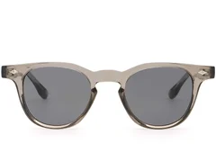 BS2503-0345_Grey_Oval_Plastic_Sunglasses_front