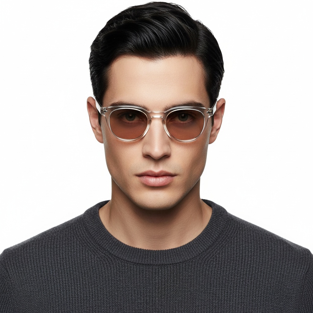 BS2503-0346_Transparent_Oval_Plastic_Sunglasses_model
