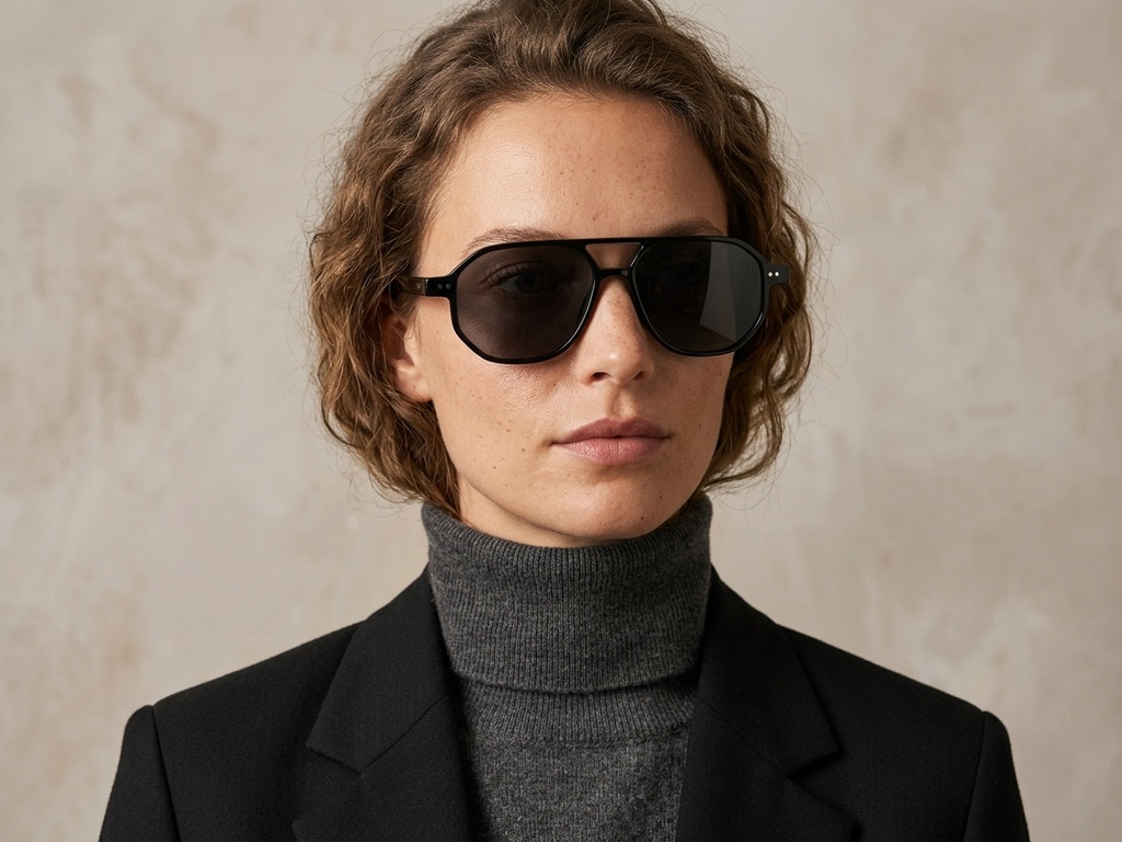 BS2503-0347_Black_Aviator_Plastic_Sunglasses-tryon_female