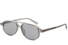 Occhiali da sole modello aviatore in plastica grigia #BS2503-0348