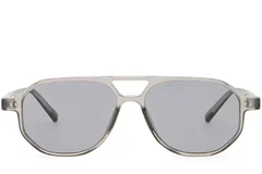 BS2503-0348_Grey_Aviator_Plastic_Sunglasses_front