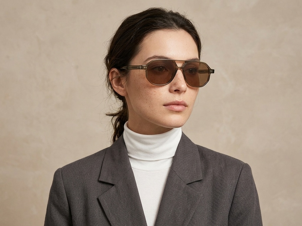 BS2503-0349_Brown_Aviator_Plastic_Sunglasses-tryon_female