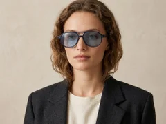 BS2503-0350_Blue_Aviator_Plastic_Sunglasses-tryon_female
