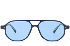 BS2503-0350_Blue_Aviator_Plastic_Sunglasses_front