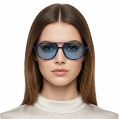 BS2503-0350_Blue_Aviator_Plastic_Sunglasses_model