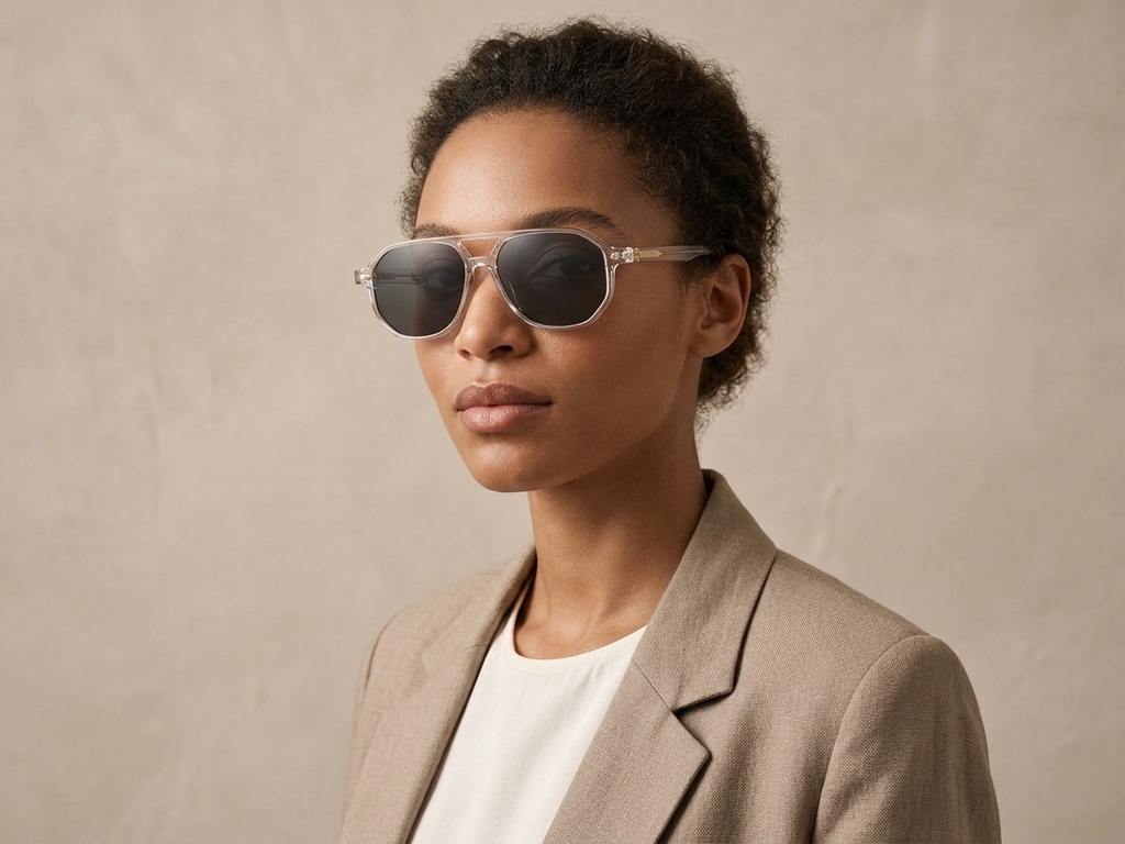 BS2503-0352_Transparent_Aviator_Plastic_Sunglasses-tryon_female