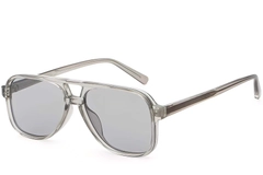 Aviator Gray Plastic Sunglasses #BS2503-0354