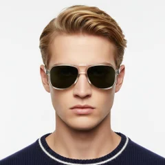 BS2503-0358_Transparent_Aviator_Plastic_Sunglasses_model