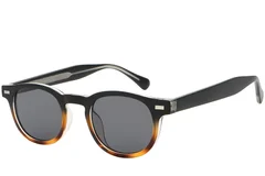 Gafas de sol ovaladas de plástico con diseño de carey n.° BS2503-0360