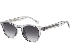 Oval Gray Plastic Sunglasses #BS2503-0361