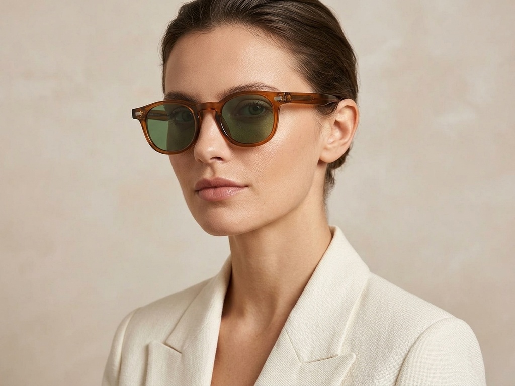 BS2503-0363_Brown_Oval_Plastic_Sunglasses-tryon_female