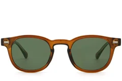 BS2503-0363_Brown_Oval_Plastic_Sunglasses_front