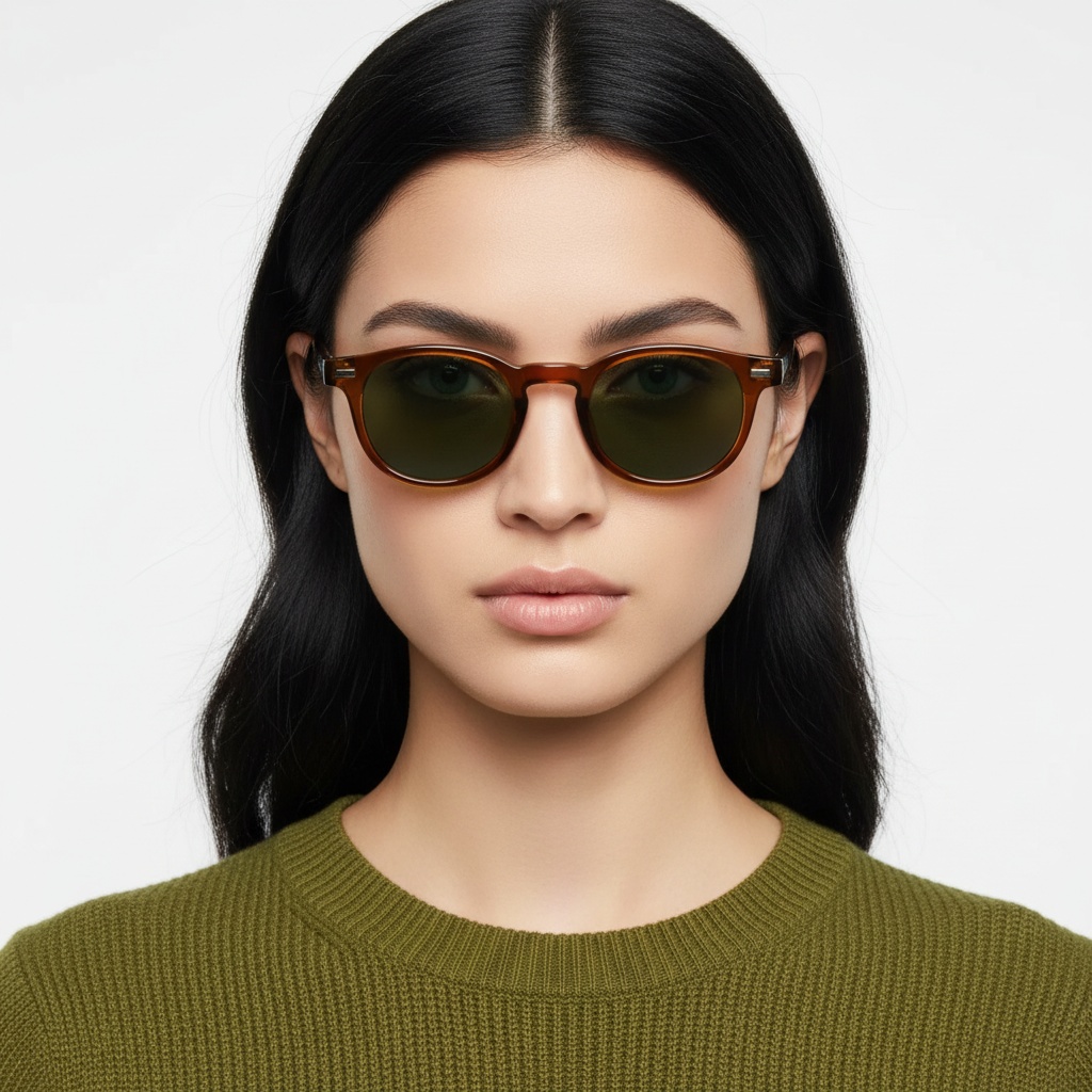BS2503-0363_Brown_Oval_Plastic_Sunglasses_model
