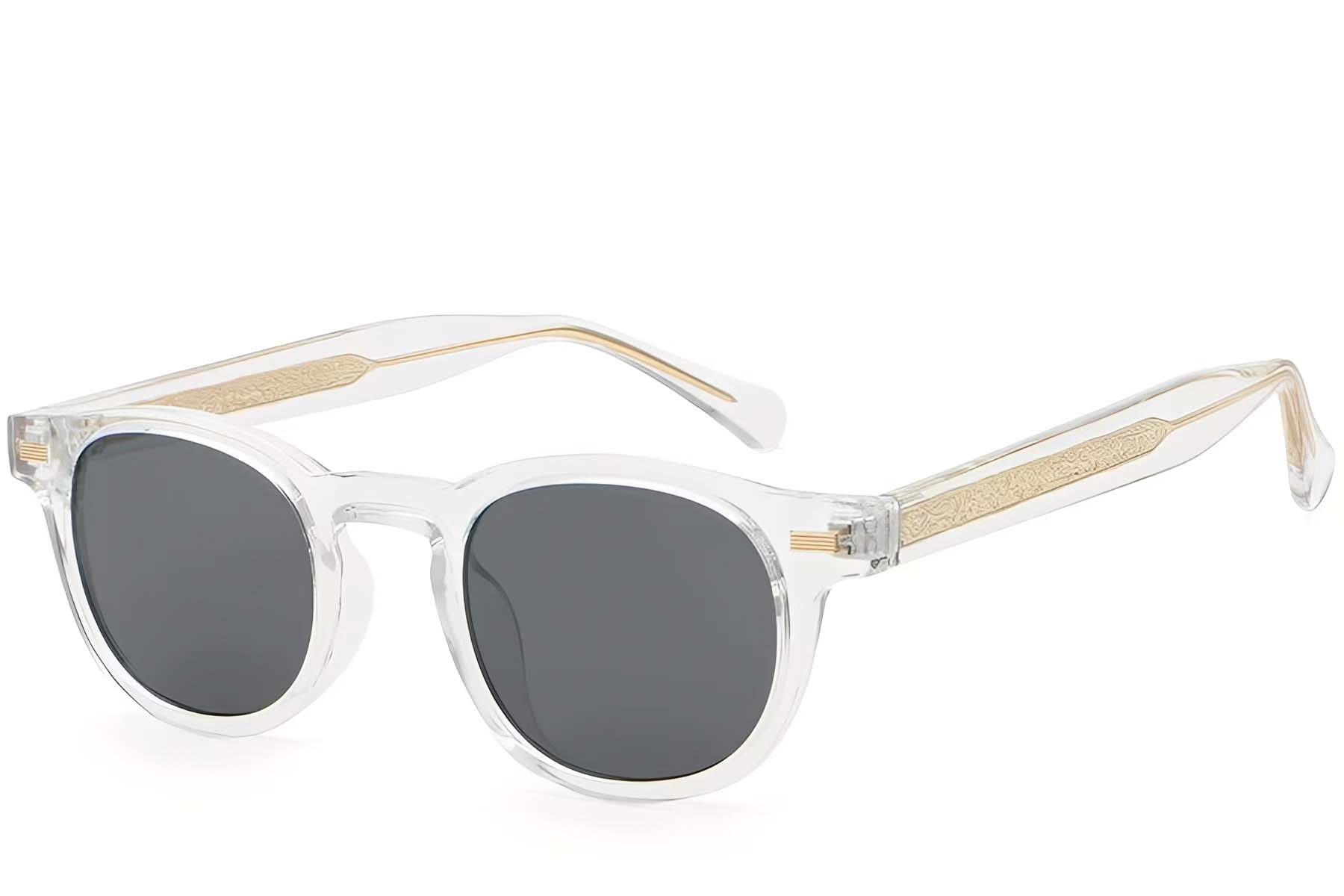Oval Transparent Plastic Sunglasses #BS2503-0364
