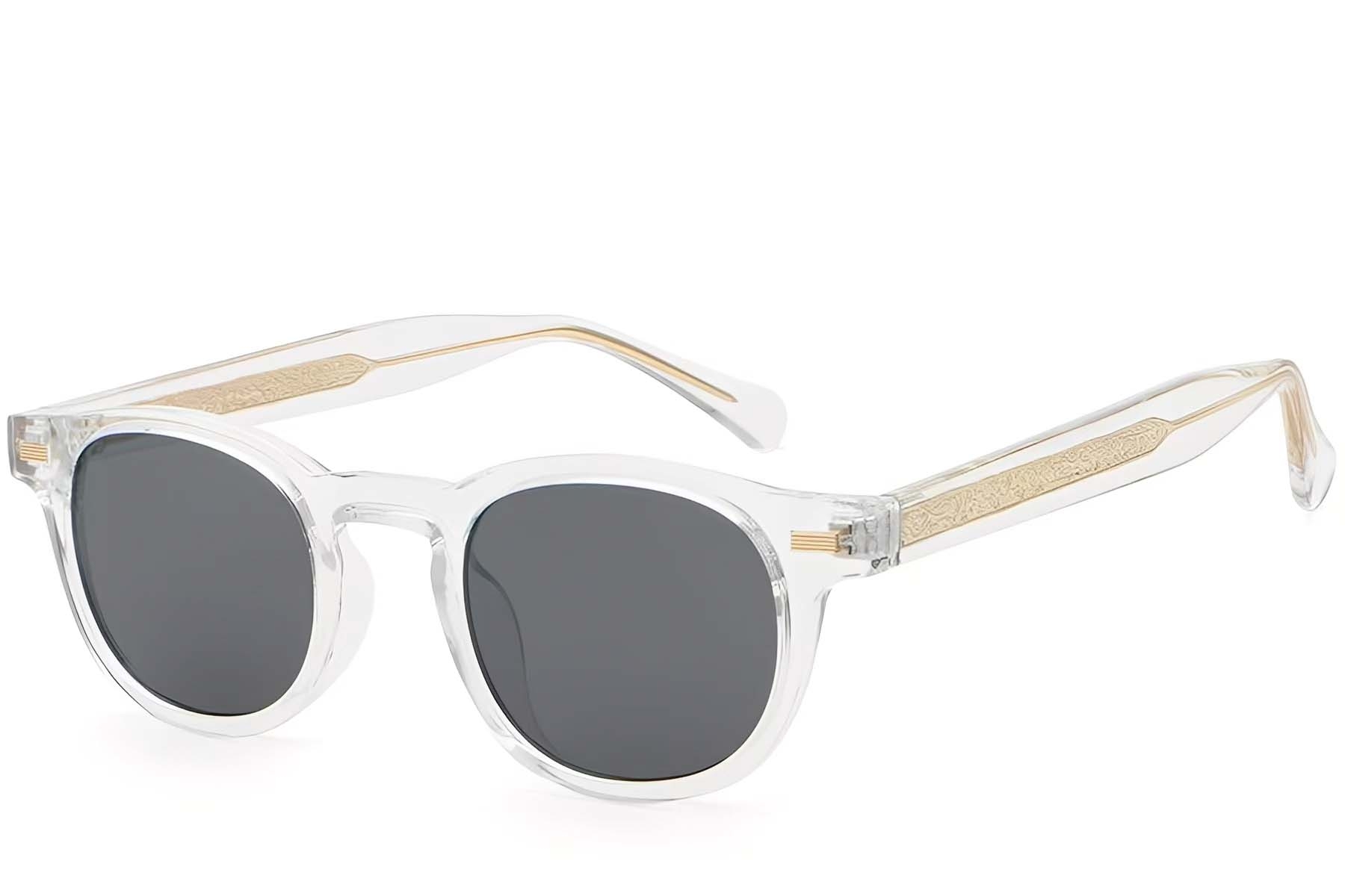 Oval Transparent Plastic Sunglasses #BS2503-0364