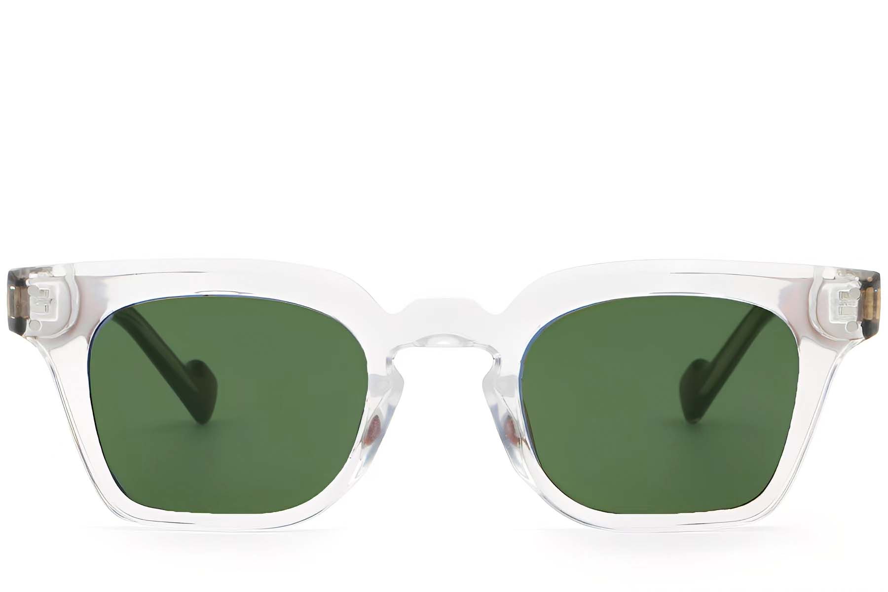 BS2503-0368_Transparent_Rectangular_Plastic_Sunglasses_front