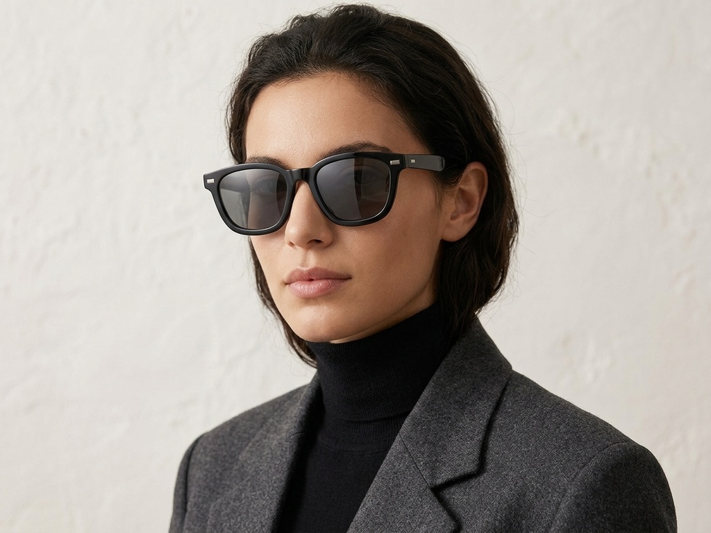 BS2503-0370_Black_Rectangular_Plastic_Sunglasses-tryon_female