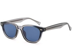 Rechteckige graue Kunststoff-Sonnenbrille #BS2503-0374