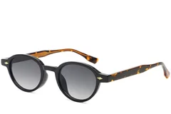 Gafas de sol ovaladas de plástico negro n.° BS2503-0377