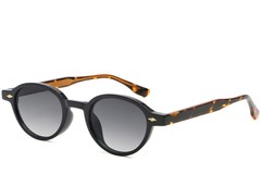 Ovale schwarze Kunststoff-Sonnenbrille #BS2503-0377