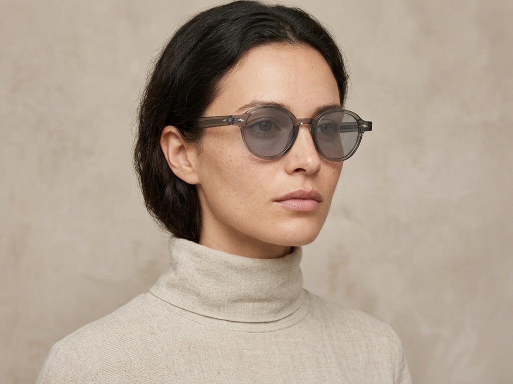 BS2503-0378_Grey_Oval_Plastic_Sunglasses-tryon_female
