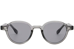 BS2503-0378_Grey_Oval_Plastic_Sunglasses_front