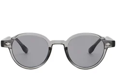 BS2503-0378_Grey_Oval_Plastic_Sunglasses_front