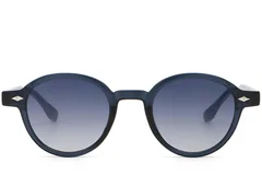 BS2503-0379_Blue_Oval_Plastic_Sunglasses_front