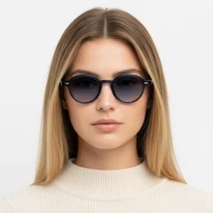 BS2503-0379_Blue_Oval_Plastic_Sunglasses_model