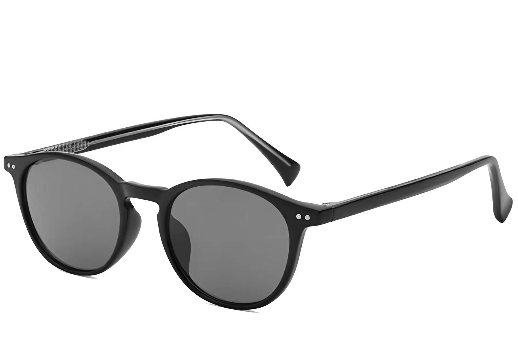 Oval Black Plastic Sunglasses #BS2503-0381