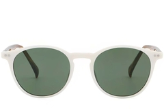BS2503-0385_White_Oval_Plastic_Sunglasses_front