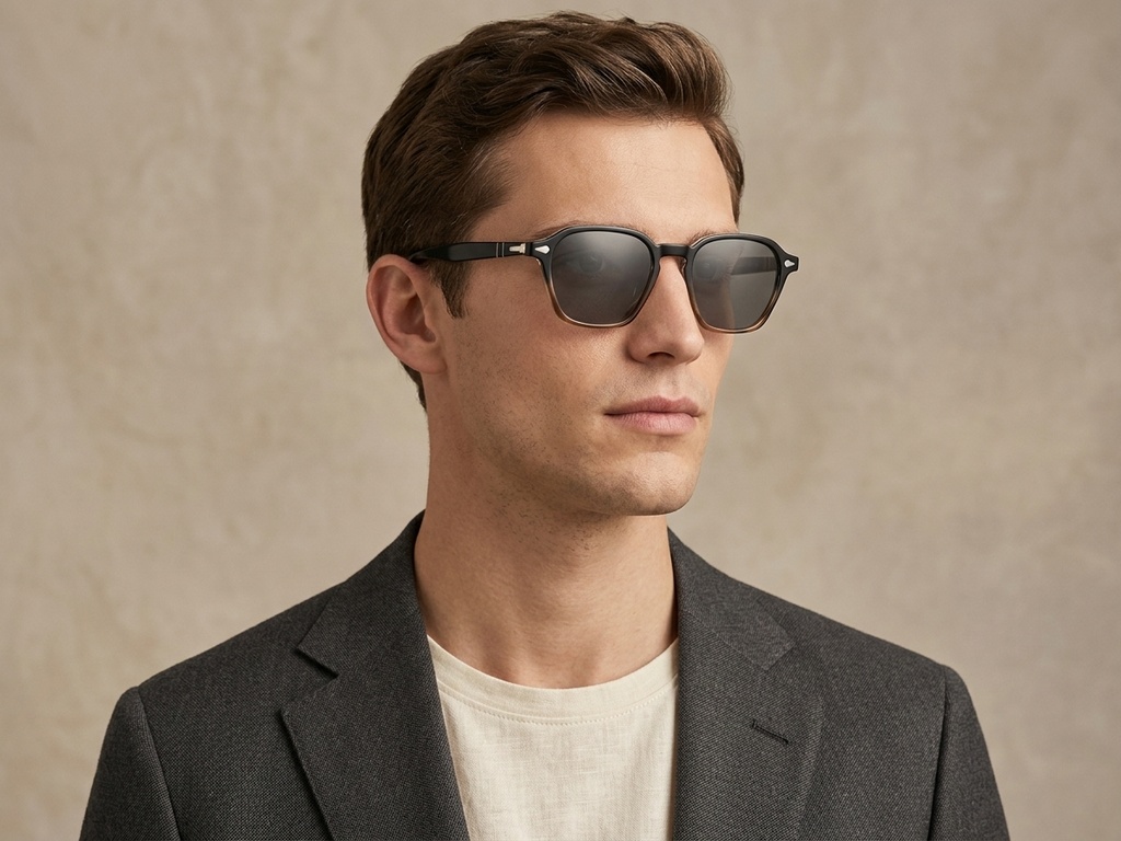 BS2503-0387_Tortoiseshell_Geometric_Plastic_Sunglasses-tryon_male