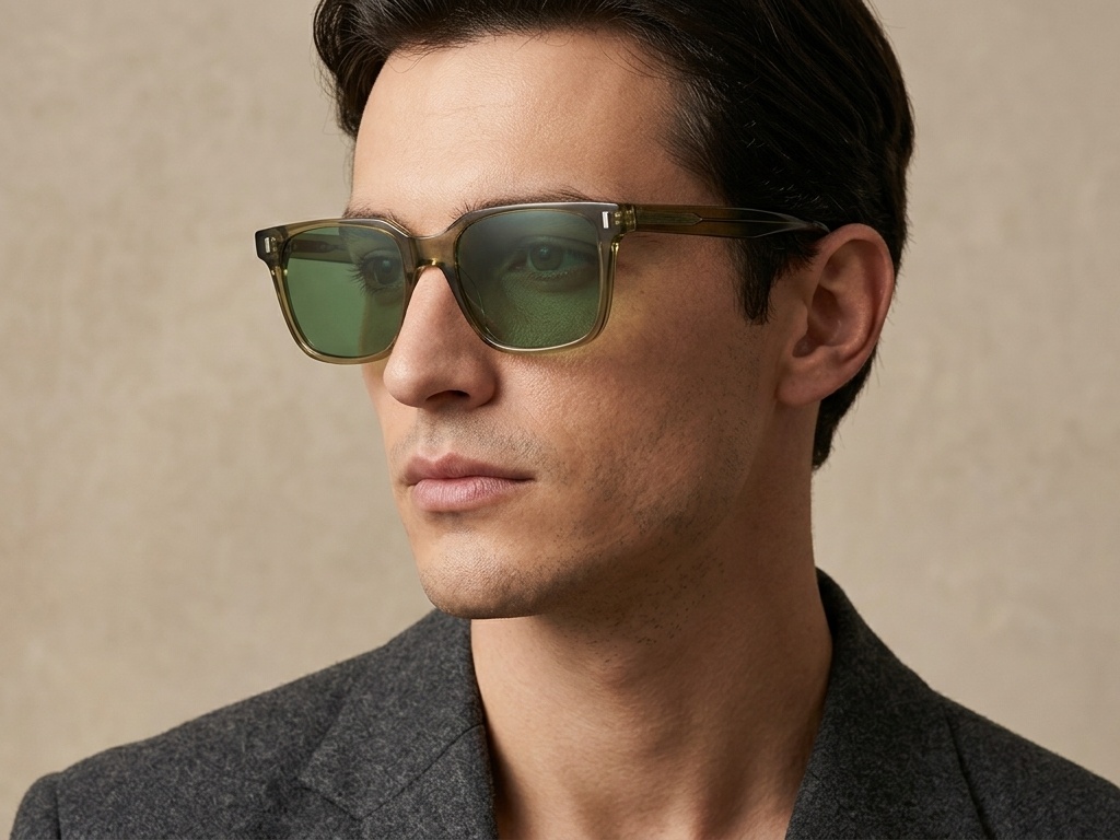 BS2503-0395_Green_Rectangular_Plastic_Sunglasses-tryon_male