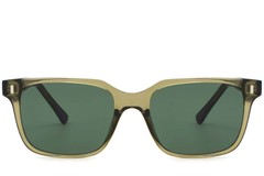 BS2503-0395_Green_Rectangular_Plastic_Sunglasses_front