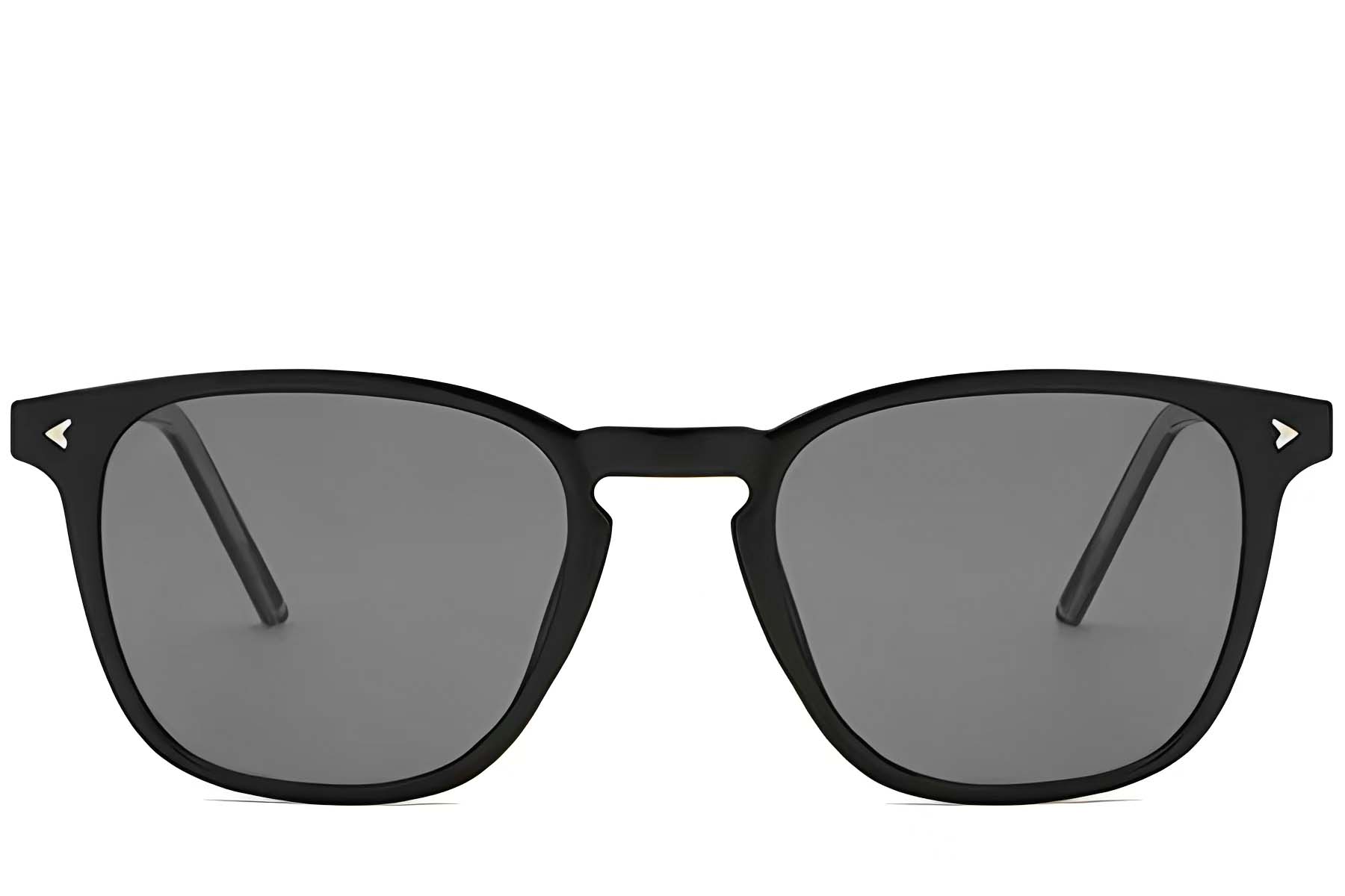 BS2503-0401_Black_Rectangular_Plastic_Sunglasses_front