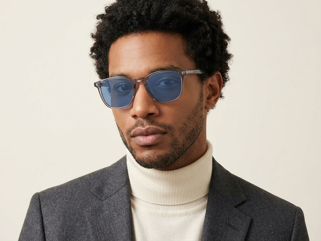 BS2503-0402_Purple_Rectangular_Plastic_Sunglasses-tryon_male