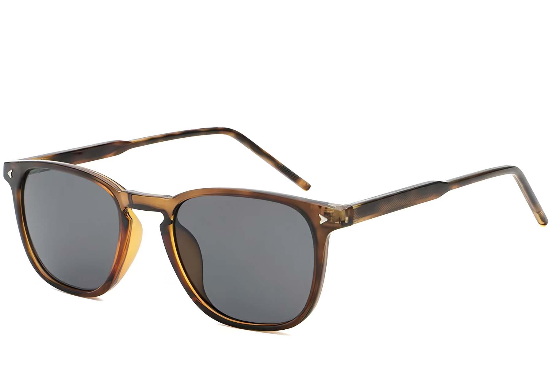 Rectangular Tortoiseshell Plastic Sunglasses #BS2503-0403